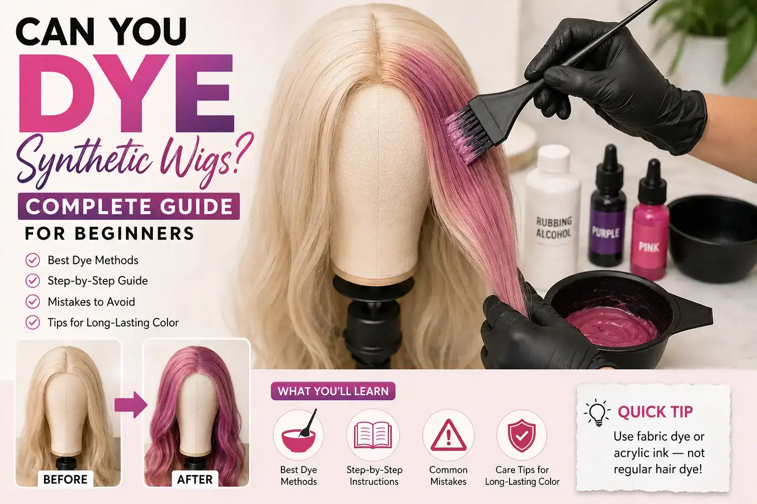 Wig coloring process at Wigs by Opulence salon in Minnesota.